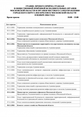 График личного приема граждан в общественной приемной График личного приема граждан в общественной приемной
